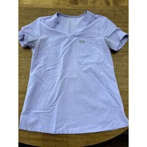 Figs Catarina Scrub Top Light Purple XS